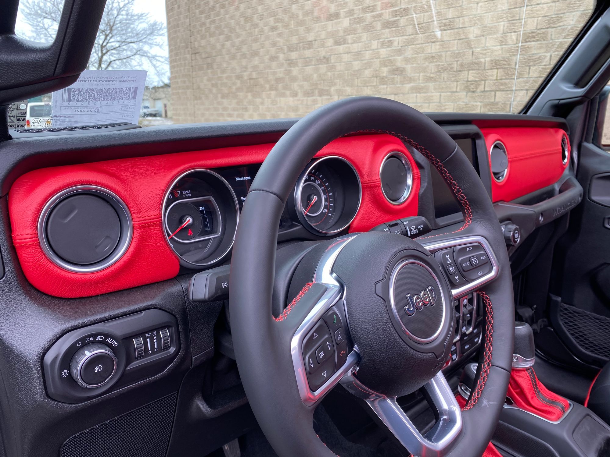 Jeep JK Orange interior
